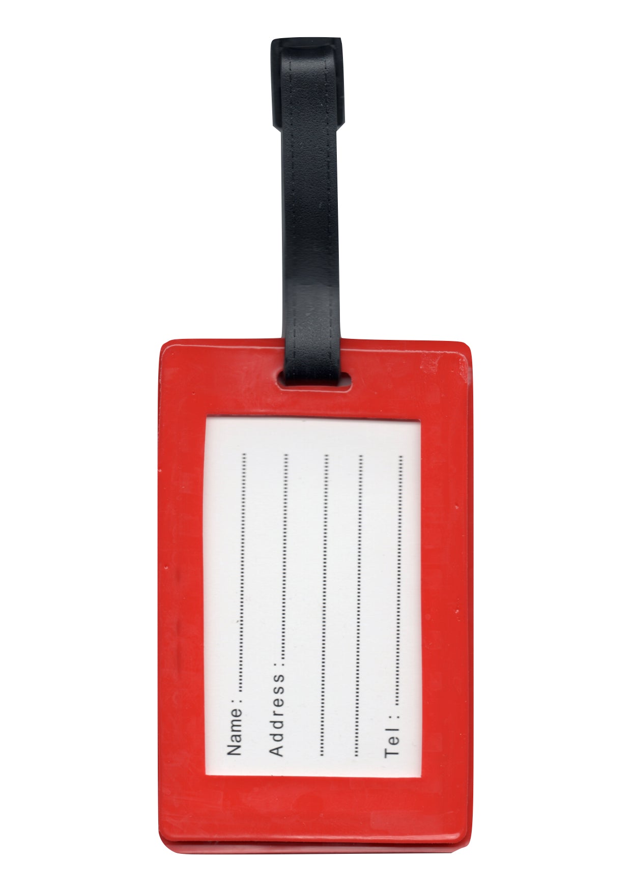 Red keyboard & music symbols design bag instrument case luggage tag