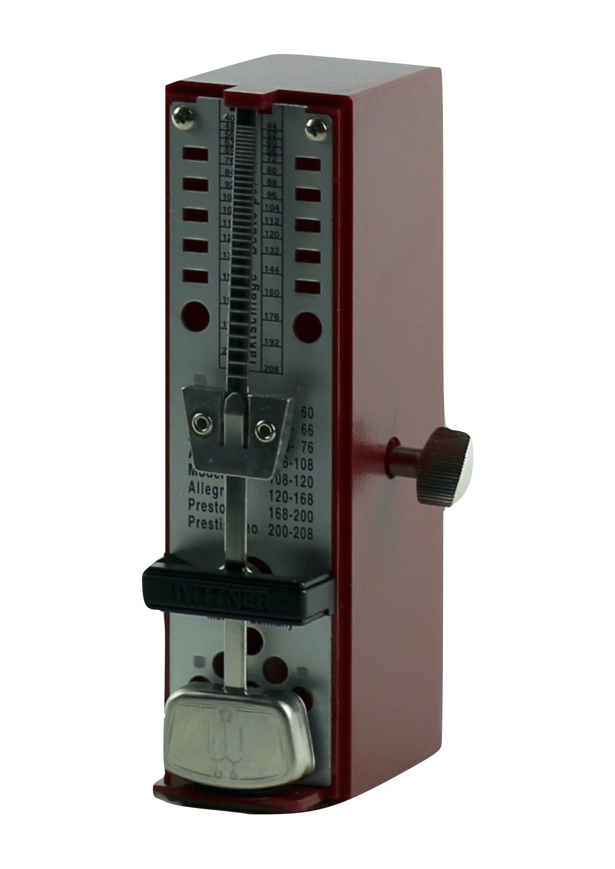 Red Wittner Taktell Super Mini pendulum metronome accurate & portable