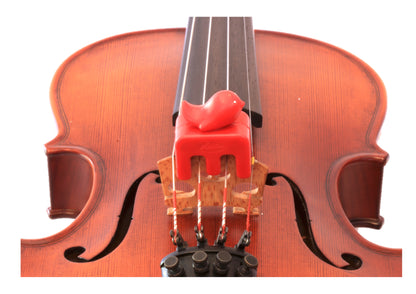 Otto Musica Artino weighted red bird violin viola practice mute 4/4 size