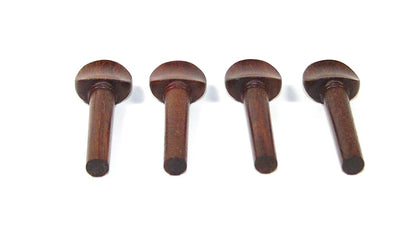 1/16 size set of 4 rosewood violin tuning pegs mother of pearl inlay