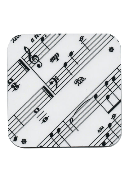 AIM Gifts single vinyl drinks coaster with rubber non slip base sheet music