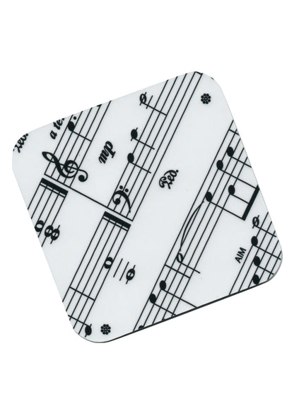 AIM Gifts single vinyl drinks coaster with rubber non slip base sheet music