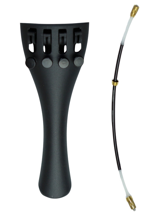 3/4 size durable violin tailpiece built in fine tuners free nylon tie