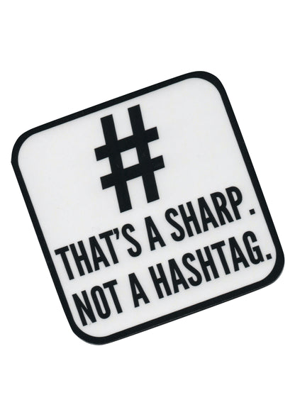 AIM Gifts vinyl drinks coaster rubber non slip base That’s a sharp not a hashtag