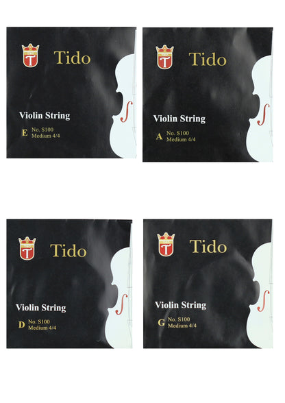 4/4 size Tido brand violin string set wound with metal core