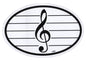 AIM Gifts Oval Bumper Sticker Treble Clef “G” Clef