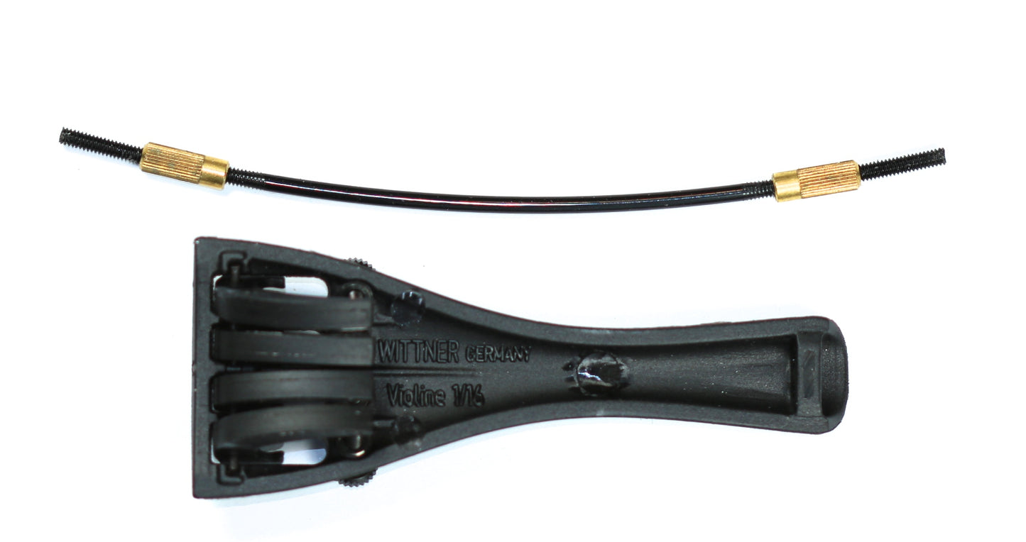 Wittner ultralight violin tailpiece built in adjusters & nylon tie 1/16 size