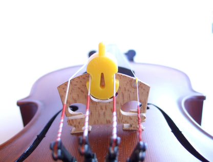 Original tourte single hole yellow rubber violin viola mute 3/4 - 4/4 size